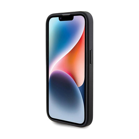 Guess Glitter Script Big 4G - Case for iPhone 15 Pro Max (Black)