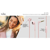 PURO ICON Stereo Earphones - Flat cable headphones with microphone and remote control (White)