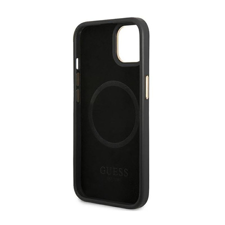 Guess 4G Logo Plate MagSafe - iPhone 14 Tasche (schwarz)