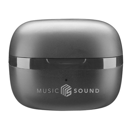 Cellularline Music Sound Flow - Bezprzewodowe słuchawki Bluetooth V5.3 TWS z etui ładującym (czarny)