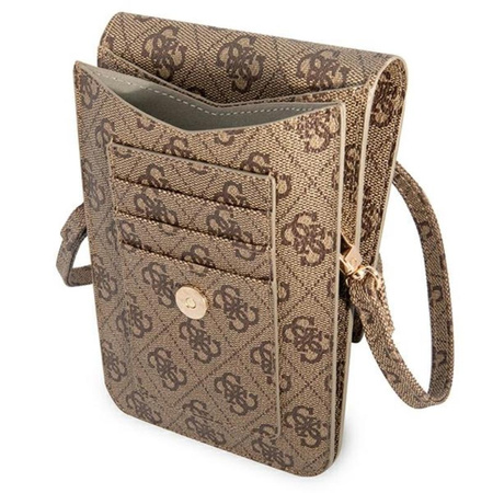 Guess 4G Big Metal Logo Phone Bag - Sac avec compartiment pour smartphone (marron)