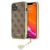 Kolekce Guess 4G Charms - pouzdro pro iPhone 13 Mini (hnědé)