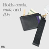 Case-Mate Essential Phone Strap mit Brieftasche - Universeller Handy-Strap mit Brieftasche (Schwarz)