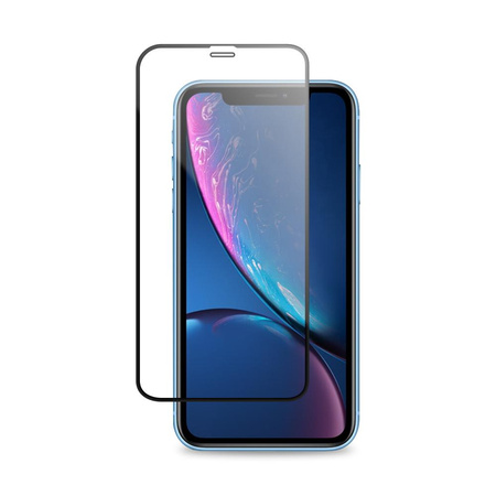 Crong 7D Nano Flexible Glass - Szkło hybrydowe 9H na cały ekran iPhone 11 / iPhone XR