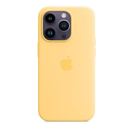 Apple Silicone Case - Silicone Case with MagSafe for iPhone 14 Pro (pale yellow)