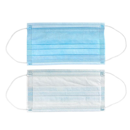 Hoco - Disposable face mask, 3 layers, 50 pieces (Blue/White)