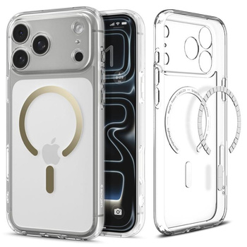 Spigen Ultra Hybrid Mag MagSafe - Case for iPhone 17 Pro Max (Clear/Gold)