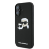 Karl Lagerfeld Silikon Double Heads Print MagSafe – Hülle für iPhone 16 Plus (schwarz)