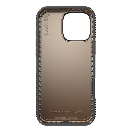 Speck Presidio2 Grip - iPhone 16 Pro Max Case (Charcoal Grey / Cool Bronze / White)