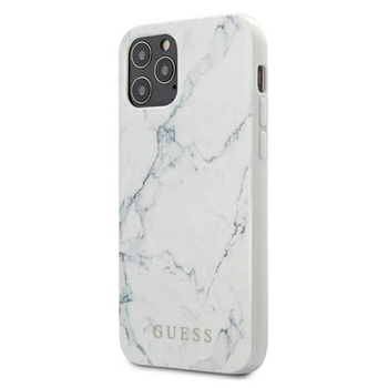 Guess Marble - Coque iPhone 12 Pro Max (blanc)