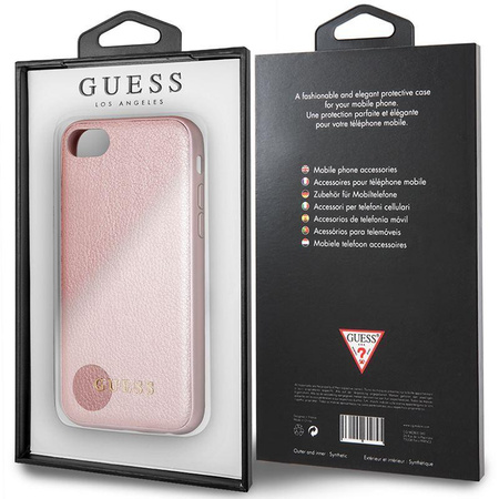 Guess Iridescent - pouzdro pro iPhone 8 / 7 (růžové zlato)