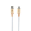Guess Ebossed Logo - USB-C zu Lightning Kabel MFi zertifiziert 1.5m (gold)