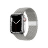 Crong Wave Band - Geflochtenes Armband für Apple Watch 38/40/41 mm (hellgrau)