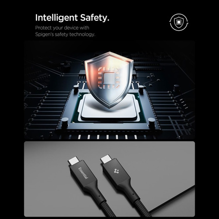 Spigen EB10010CC Essential - USB-C to USB-C PD Cable 100W 1m (Black)