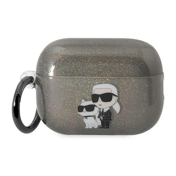 Karl Lagerfeld Glitter NFT Karl & Choupette - Étui AirPods Pro 2 (noir)