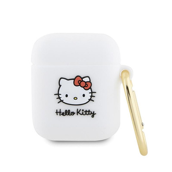 Hello Kitty Silicone 3D Kitty Head - Hülle für AirPods 1/2 gen (weiß)