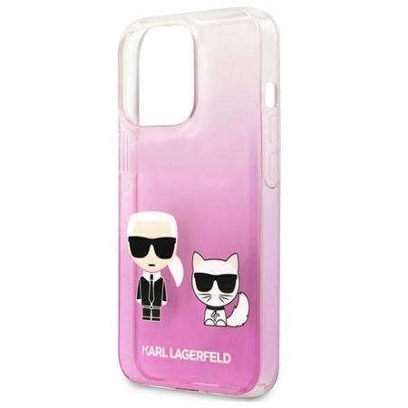 Karl Lagerfeld Ikonik & Choupette - iPhone 13 Pro Case (pink)