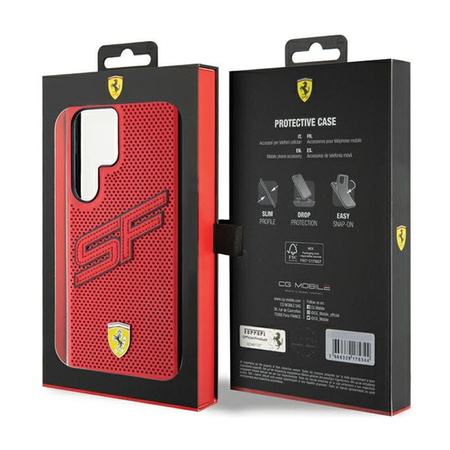 Ferrari Big SF Perforated - Étui Samsung Galaxy S24 Ultra (rouge)