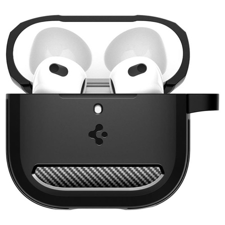 Spigen Rugged Armor - Gehäuse für Apple AirPods 4 (Schwarz matt)