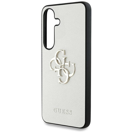 Guess Grained Big 4G Logo Small Classic Logo - pouzdro pro Samsung Galaxy S25 (béžové)