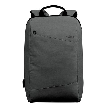 PURO Byday - Rucksack mit externem USB-Anschluss für MacBook Pro 15" / Notebook 15.6" (grau)
