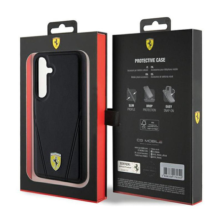 Ferrari Hot Stamp V Lines MagSafe - Samsung Galaxy S24+ Case (black)