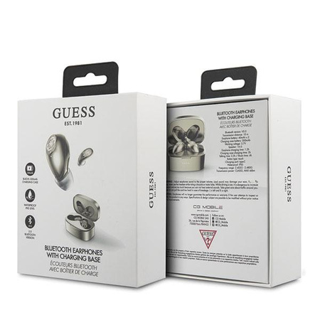 Guess Wireless Earphones 5.0 4H - TWS-Kopfhörer + Dockingstation (gold)