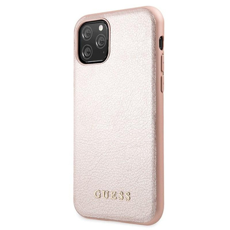Guess Iridescent - Coque iPhone 11 Pro (Or Rose)