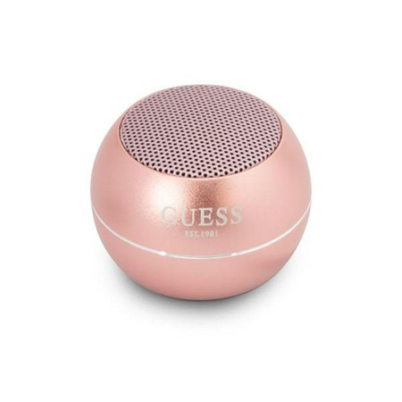 Guess Mini Bluetooth hangszóró 3W 4H - Bluetooth 5.0 hangszóró (rózsaszín)