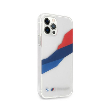 BMW Motorsport Tricolor - tok iPhone 12 Pro Max készülékhez (átlátszó)