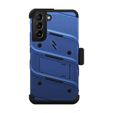 ZIZO BOLT Series - Étui blindé pour Samsung Galaxy S22+ avec écran en verre 9H + étui avec support (bleu)