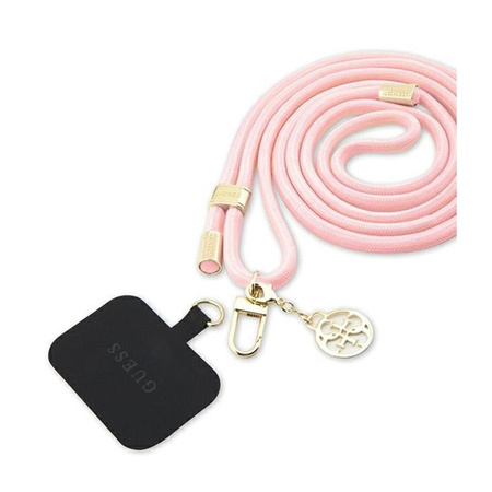 Guess CBDY Cord Nylon 4G Metal Charm - Strap téléphone universel (rose)