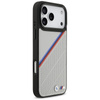 Custodia MagSafe con logo in metallo tricolore BMW M per iPhone 17 Pro Max (grigio)