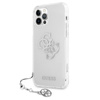 Guess 4G Big Logo Charm - pouzdro pro iPhone 12 / iPhone 12 Pro (stříbrné přívěsky)