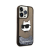 Karl Lagerfeld Liquid Glitter NFT Choupette Head - iPhone 14 Pro tok (fekete)