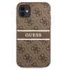Guess 4G Printed Stripe - Coque pour iPhone 11 (marron)