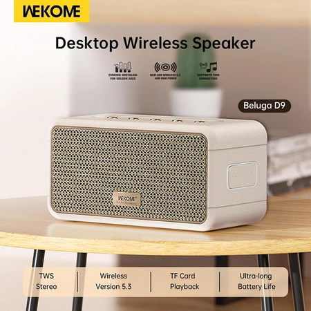 WEKOME Beluga D9 Chiyvh - Bezprzewodowy głośnik Bluetooth V5.3 (Biały)