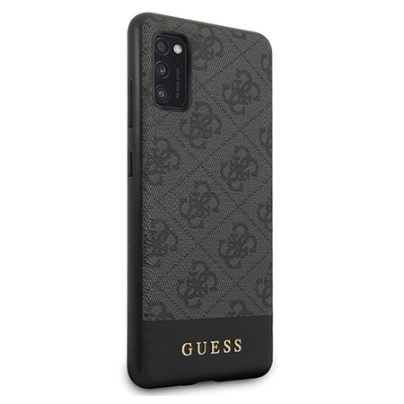 Guess 4G Bottom Stripe Collection - Etui Samsung Galaxy A41 (szary)
