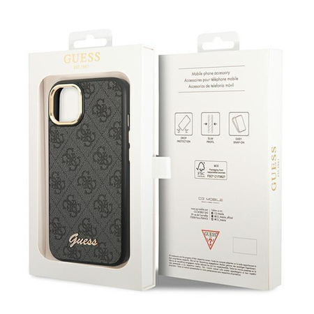 Guess 4G Metal Camera Outline Case - Tasche für iPhone 14 Plus (Schwarz)