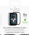 PURO Full Edge Tempered Glass - Szkło ochronne hartowane na ekran Apple Watch 4/5/6/SE 44 mm (czarna ramka)