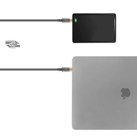 Moshi USB-C Monitor Cable - Kabel USB-C Power Delivery 100W z obsługą 4K/60 Hz (HDR) (Gray/Gold)