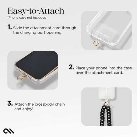 Case-Mate Phone Crossbody Chain - Chaîne d'épaule pour téléphone (noir)