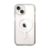 Speck Presidio Perfect-Clear + MagSafe - Coque pour iPhone 14 / iPhone 13 avec revêtement MICROBAN (Transparent)