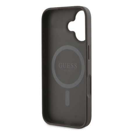 Guess 4G Gedruckte Streifen MagSafe - iPhone 16 Plus Tasche (braun)