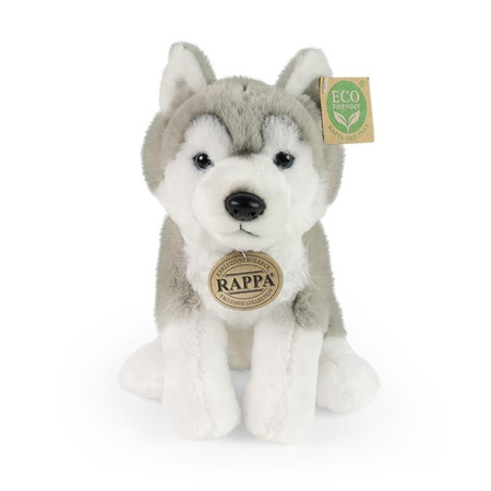 Rappa - Plüsch realistische Figur Husky Hund sitzend 23 cm Eco-Friendly Soft Collection