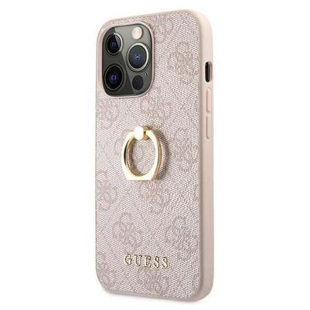 Guess 4G Ring Case - Coque pour iPhone 13 Pro (rose)