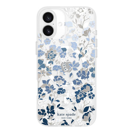 Kate Spade New York Protective Gems MagSafe - iPhone 16 Plus tok (virágágyás kék)
