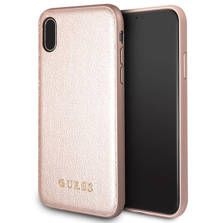 Guess Iridescent - iPhone Xs / X tok (rózsaarany)
