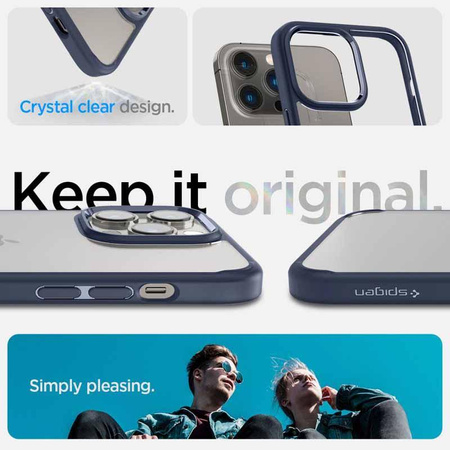 Spigen Ultra Hybrid -  Etui do iPhone 14 Pro (Granatowy)