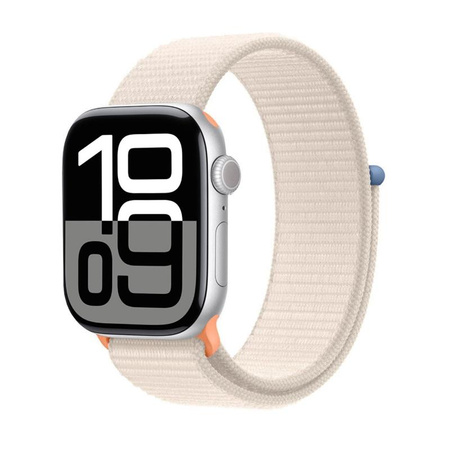 Crong Nylon - Cinturino sportivo per Apple Watch 38/40/41/42 mm (Starlight)